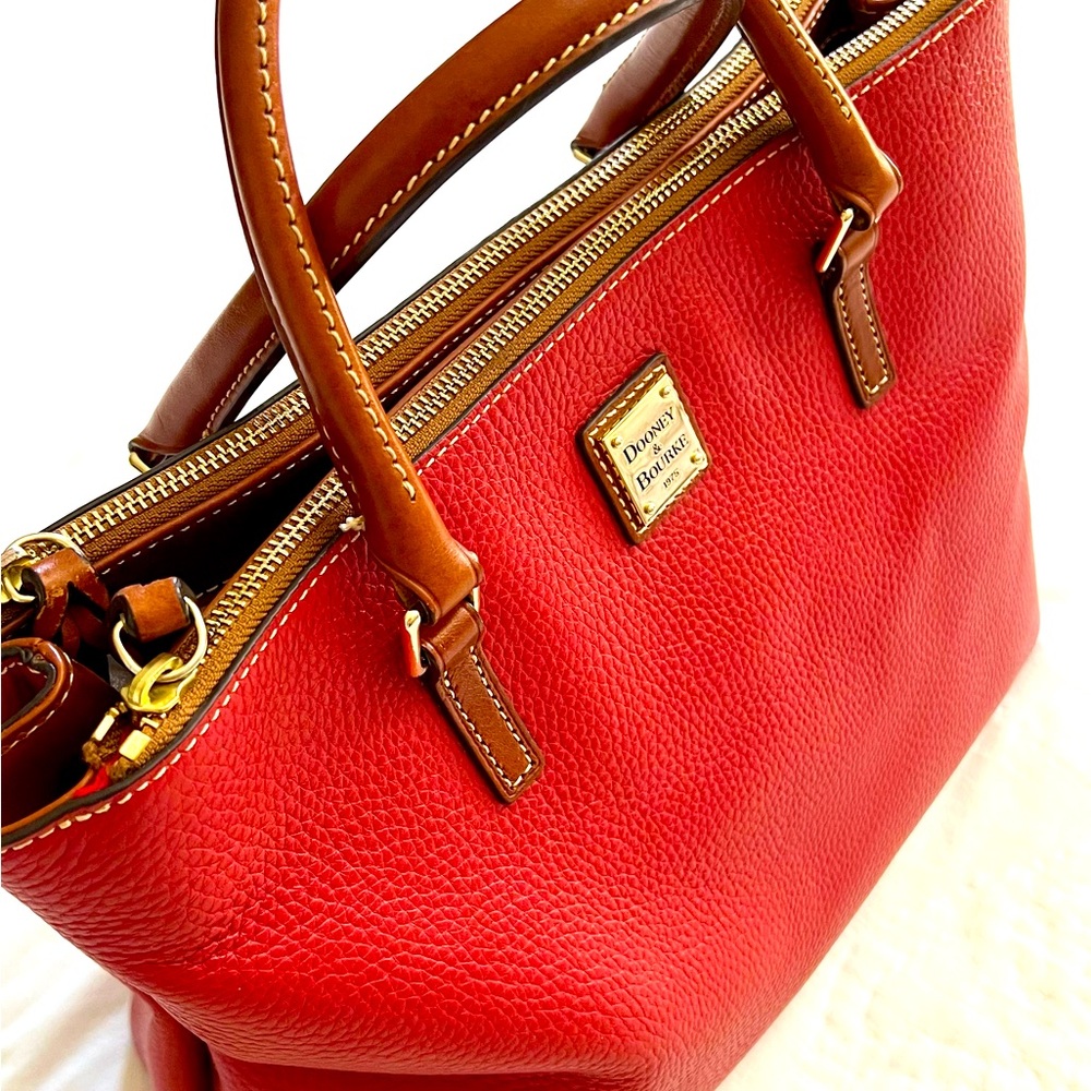 Dooney & Bourke Red Pebble Leather Handbag
